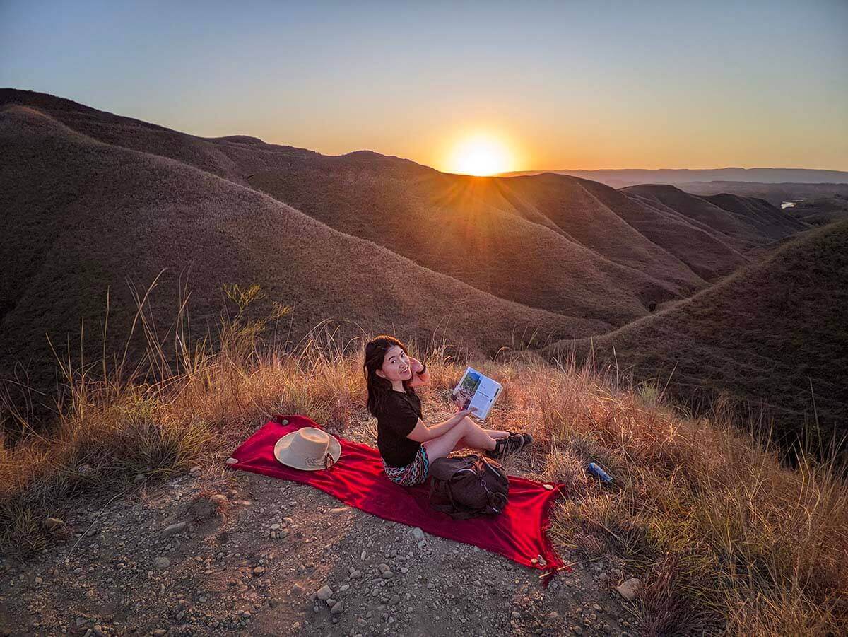 Stunning sunset view from Sumba hillside